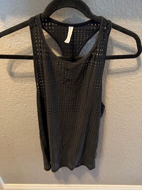 Athleta Black Mesh Racerback Tank Top Women’s Medium EUC